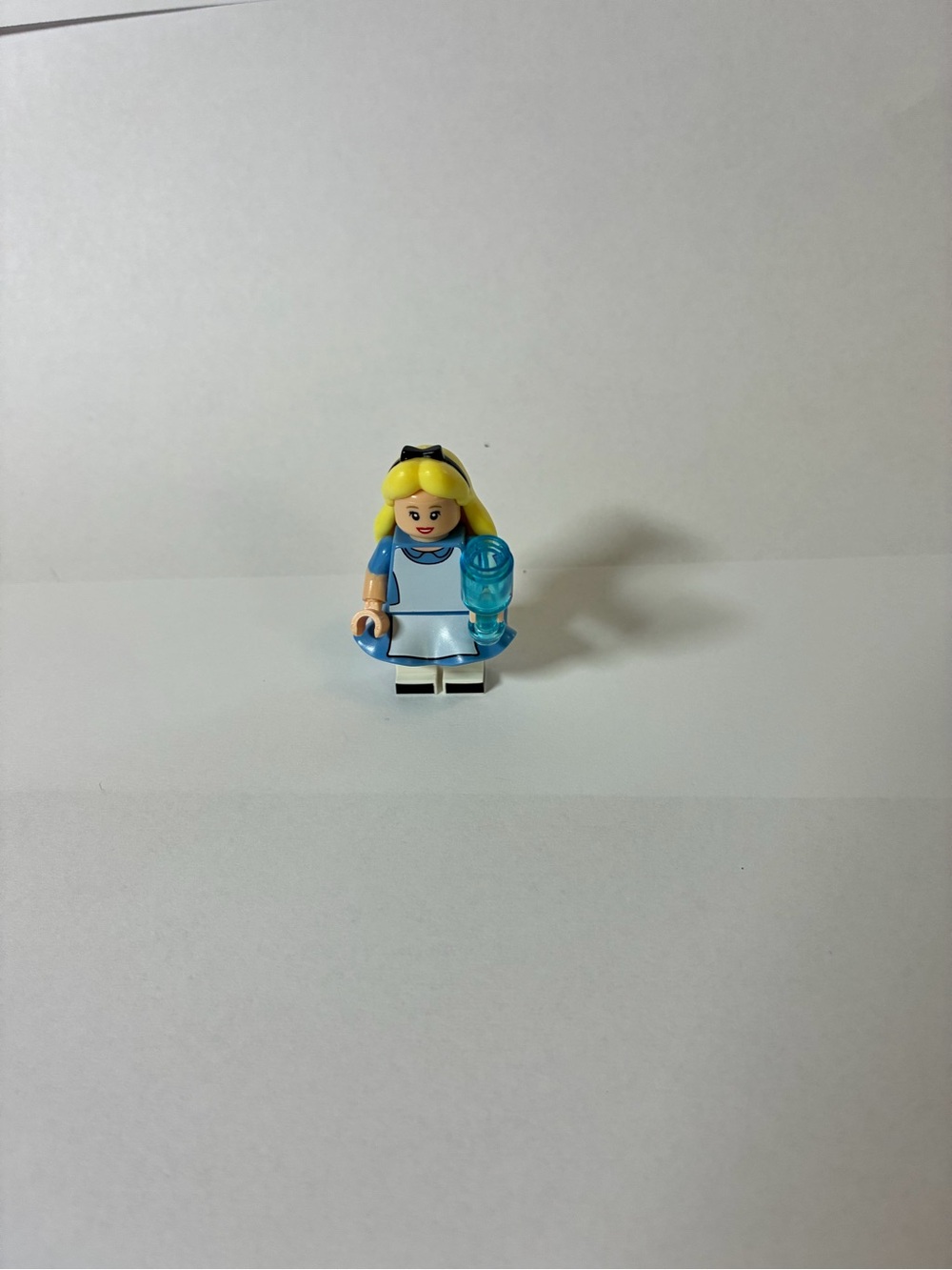 Blue and White Alice-Style Mini Figure with Blonde Hair
